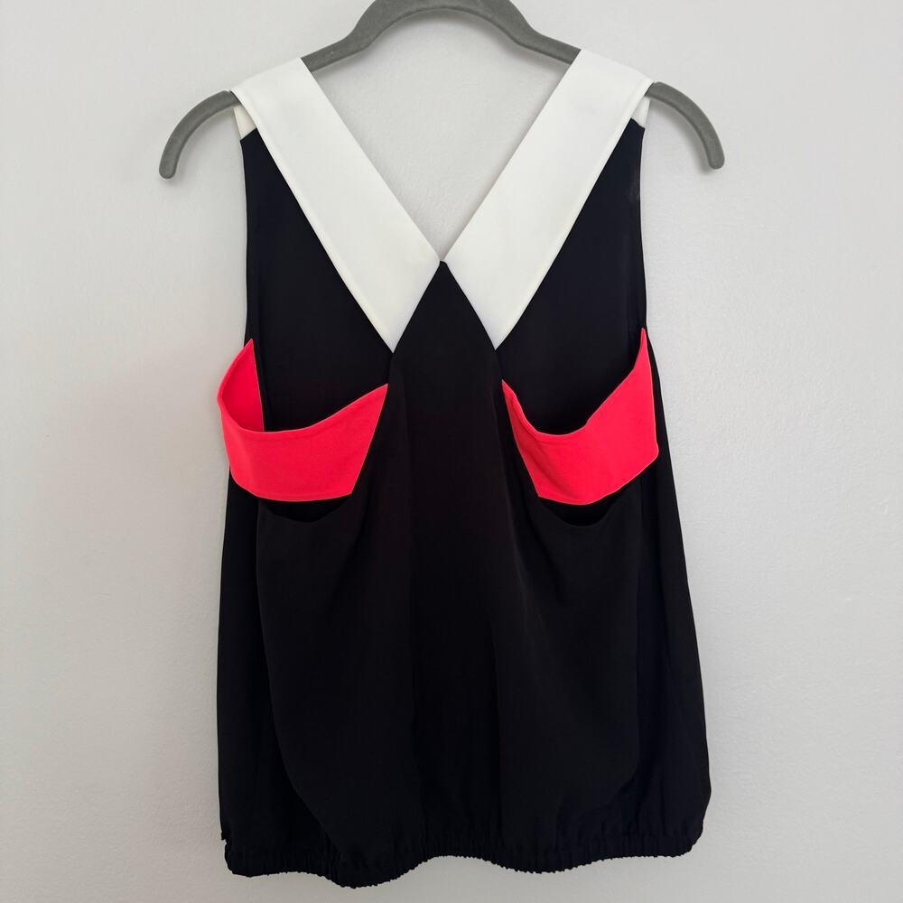 Armani Exchange Women's Bayan Blouse in Black/White/Pink - Picture 5 of 7